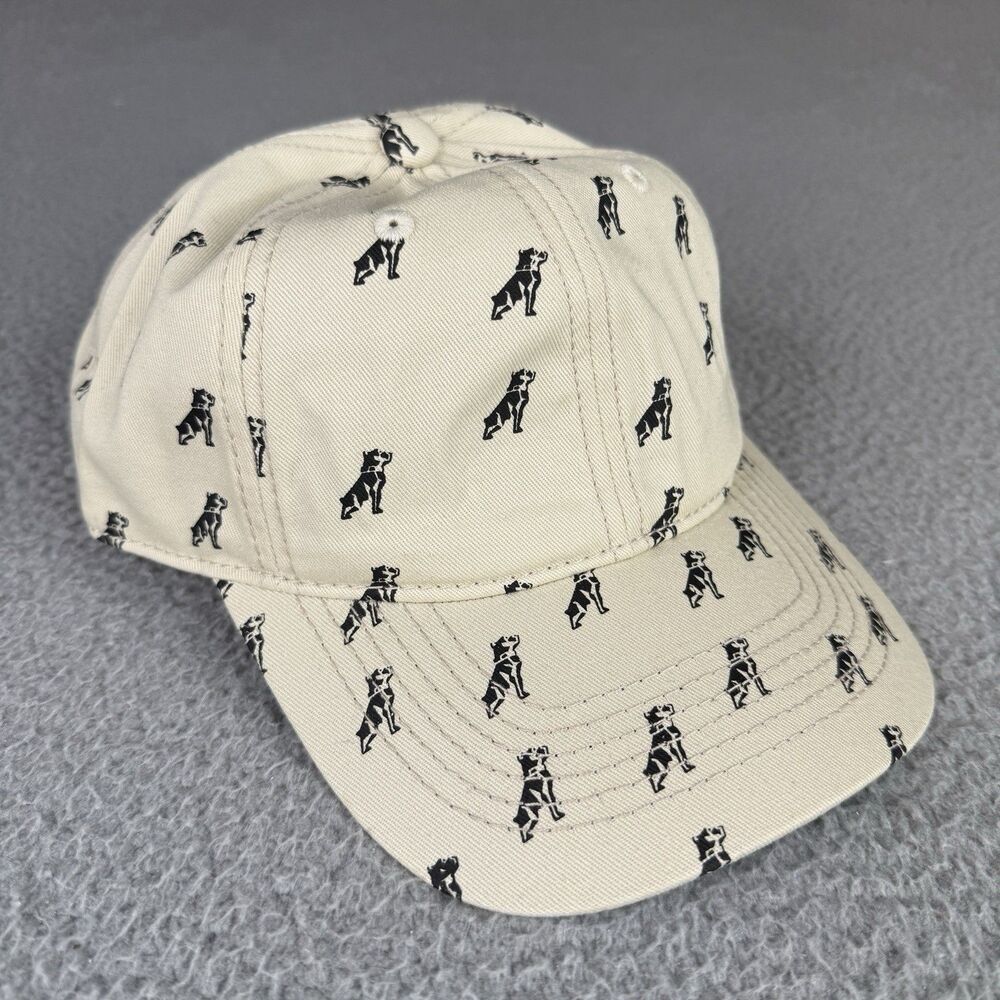 Mack Trucks Hat Snap Back Khaki Bulldog All Over Print Adjustable Ball Cap New